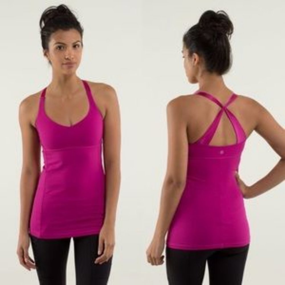 Lululemon Practice Daily Raspberry Tank 4